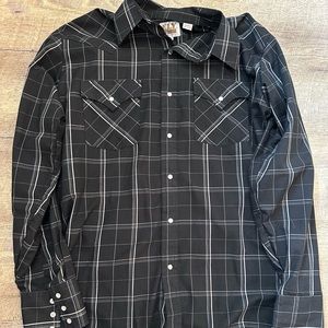 Ely Cattleman pearl snap button up shirt